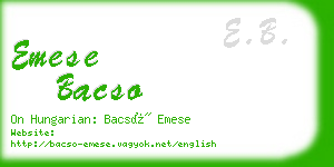 emese bacso business card